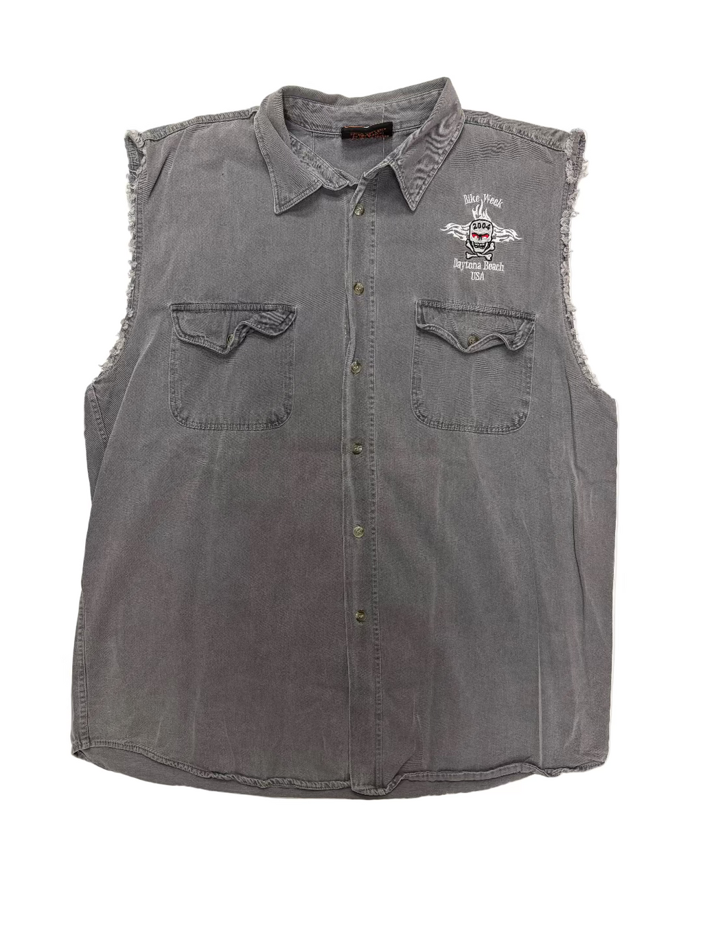 Vintage 2004 Bike Week Sleeveless Buttondown