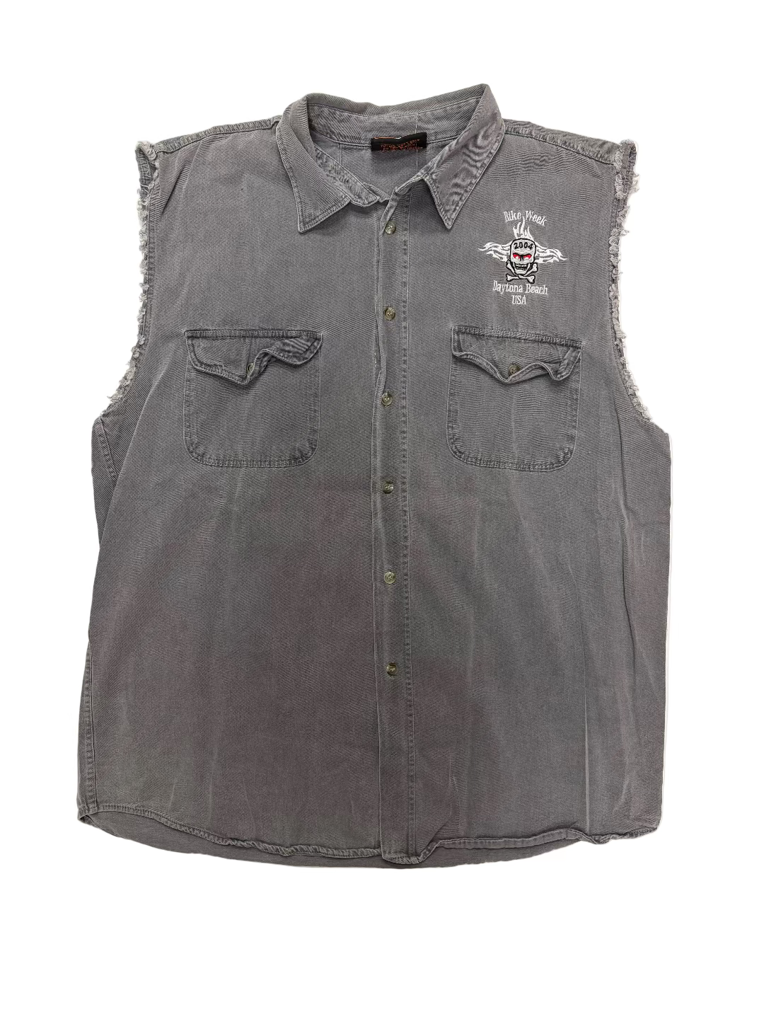 Vintage 2004 Bike Week Sleeveless Buttondown
