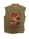 Vintage Sturgis 2007 Bike Week Sleeveless Buttondown