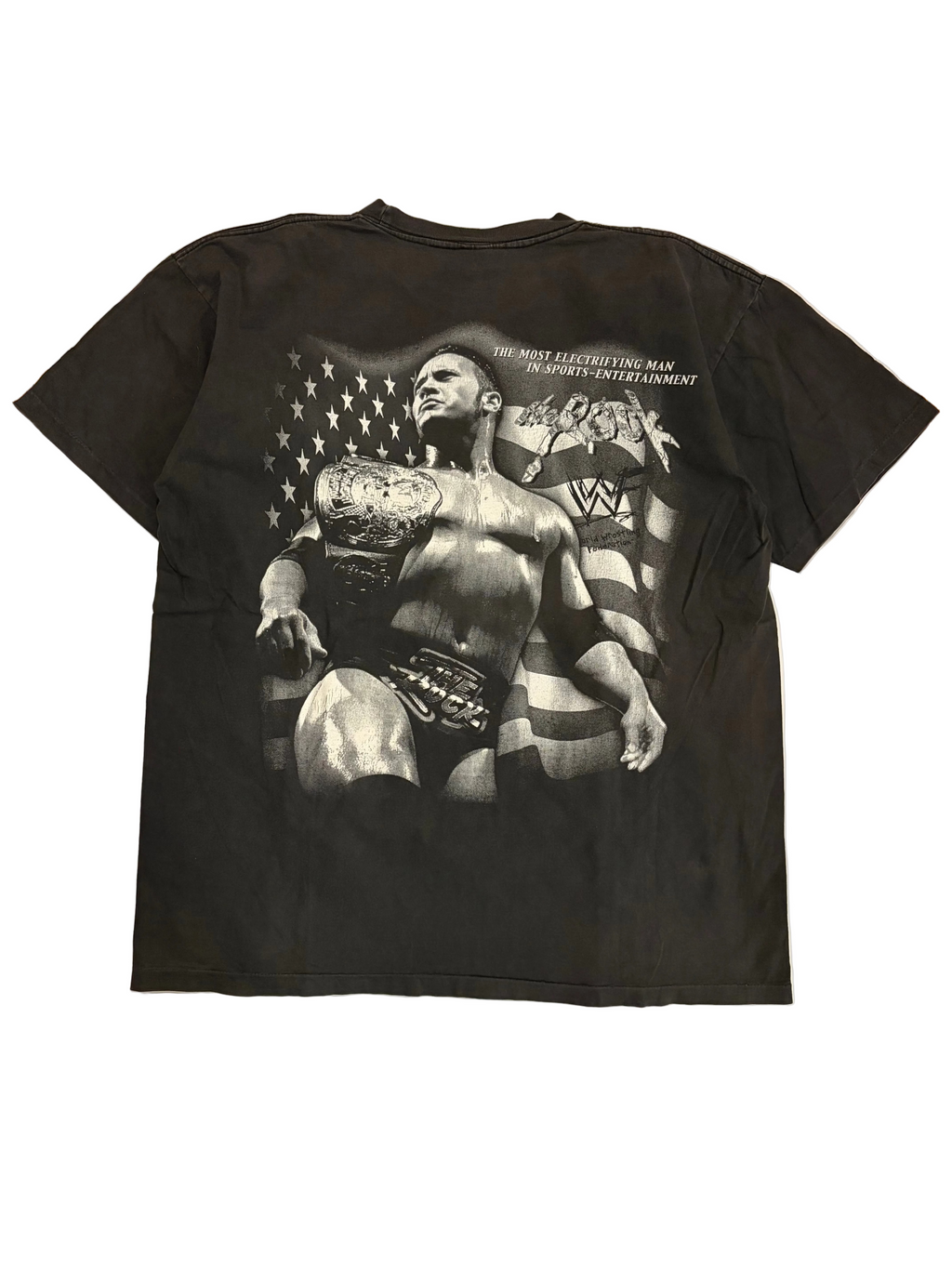 Vintage 90's WWF The Rock Boot T-Shirt