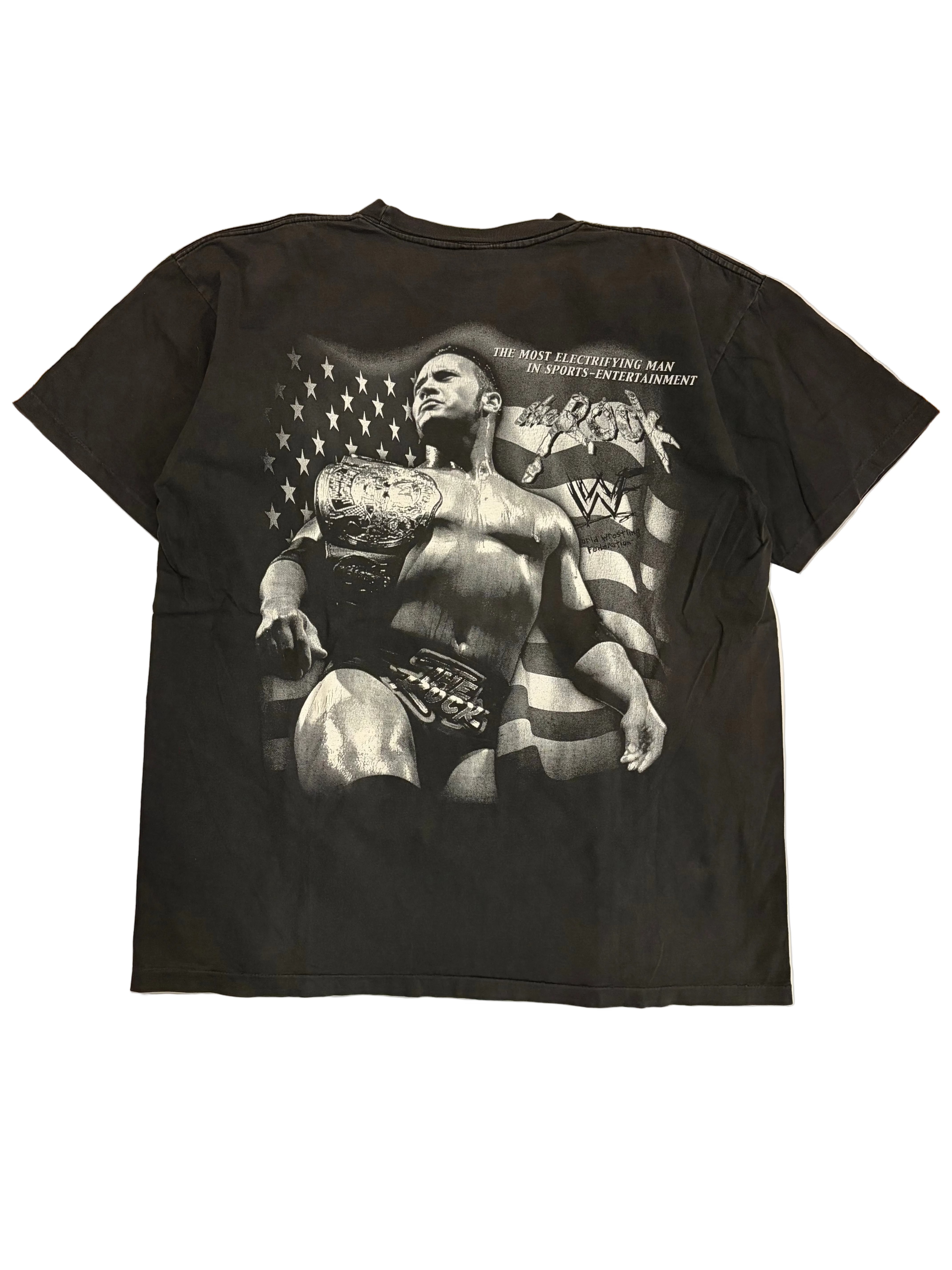 Vintage 90's WWF The Rock Boot T-Shirt